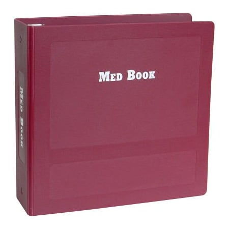 Omnimed® 2-1/2 Med Book Binder, Side Open, Burgundy